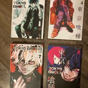 Tokyo Ghoul Manga Volumes 4, 7, and 8